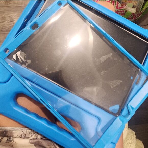 Blue Tablet with Protective Case - Picture 1 of 3